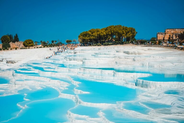 Travertine terraces and thermal pools, Pamukkale
