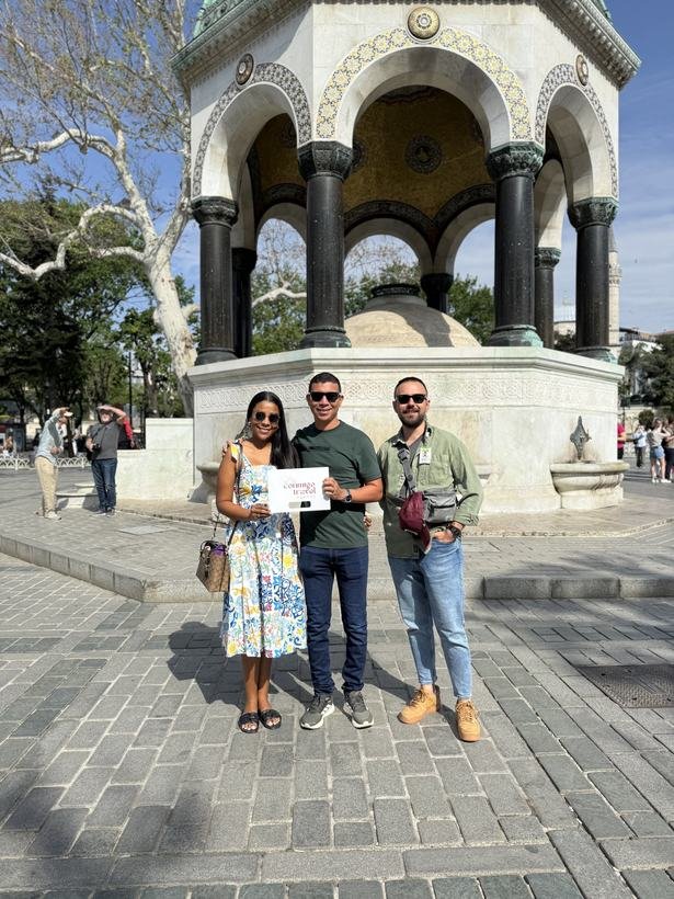 Conmigo guests at the German Fountain, Sultanahmet