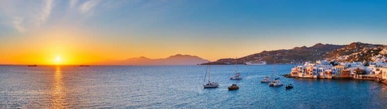 Atardecer en la Pequeña Venecia, Mykonos